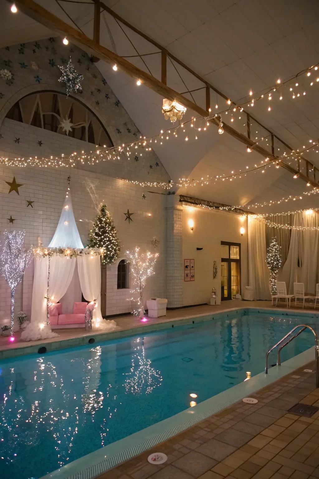 Step into an enchanted fairy tale with dreamy decor and captivating lights.