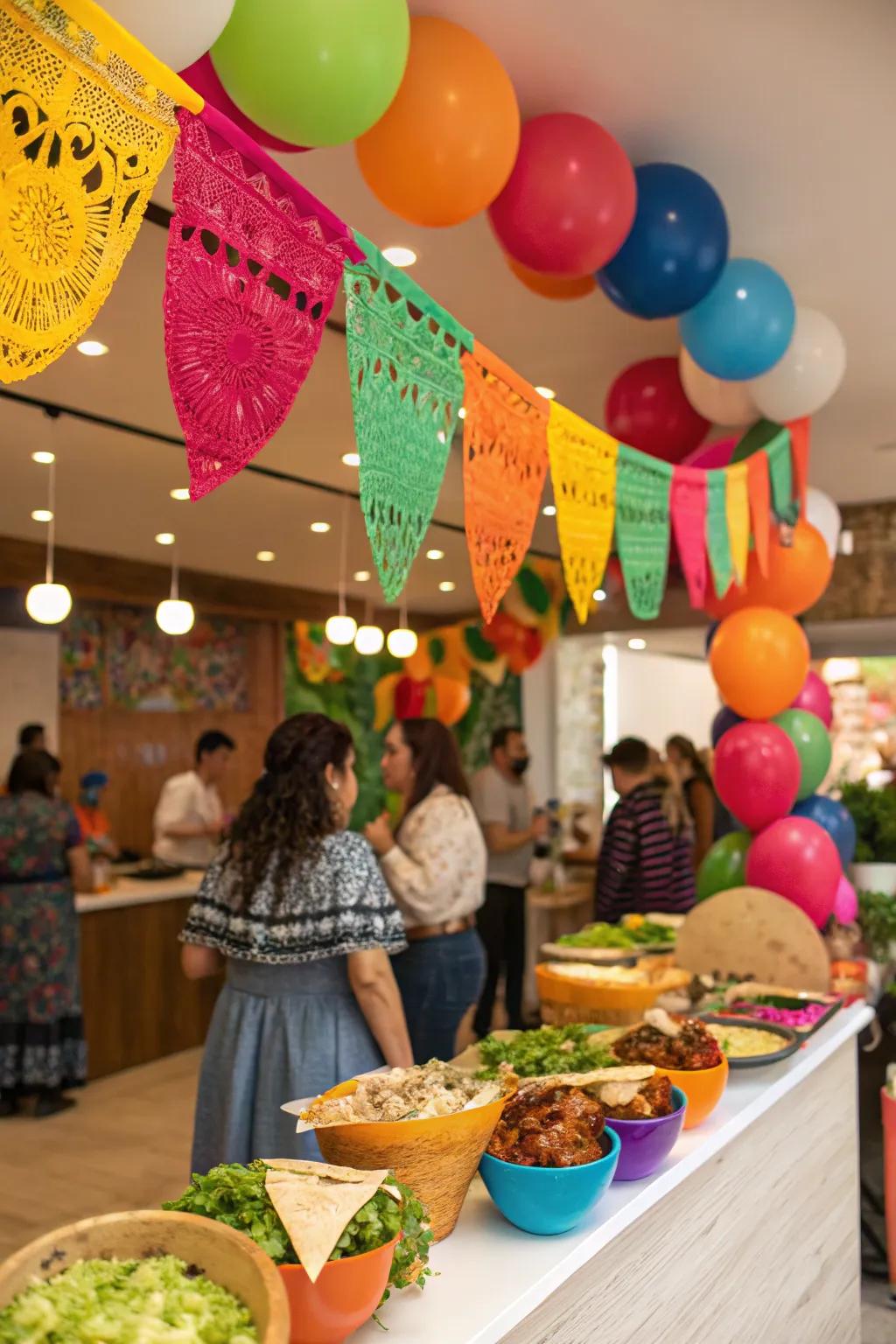 Turn up the heat using a lively Mexican Fiesta.