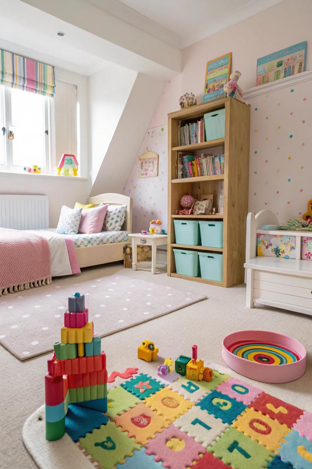 A safe play zone encouraging active and secure play.