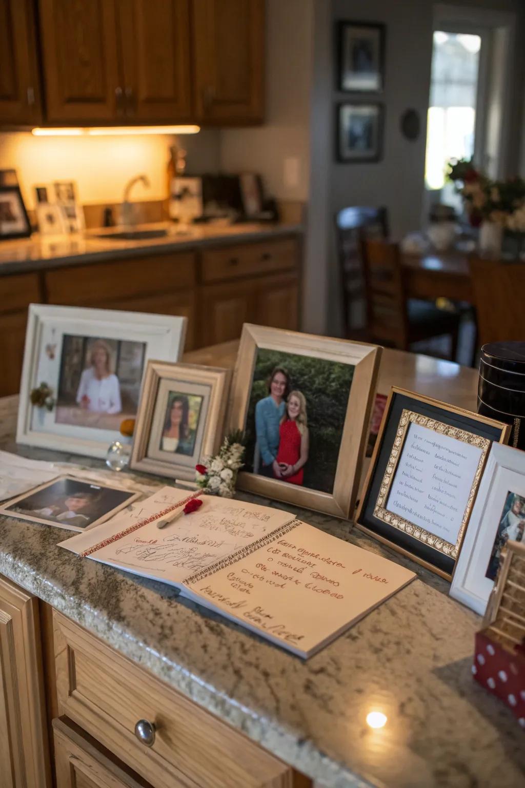 Give your vignette a unique character with personal keepsakes.