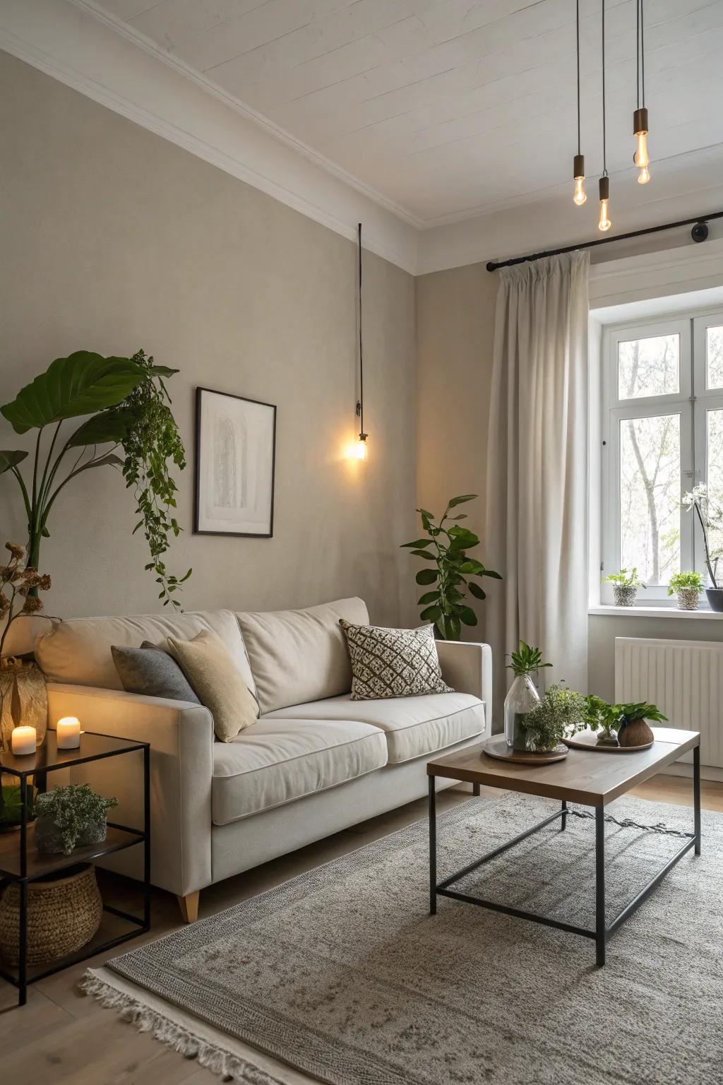 A blend of grey and cream: the versatile choice for any decor style.
