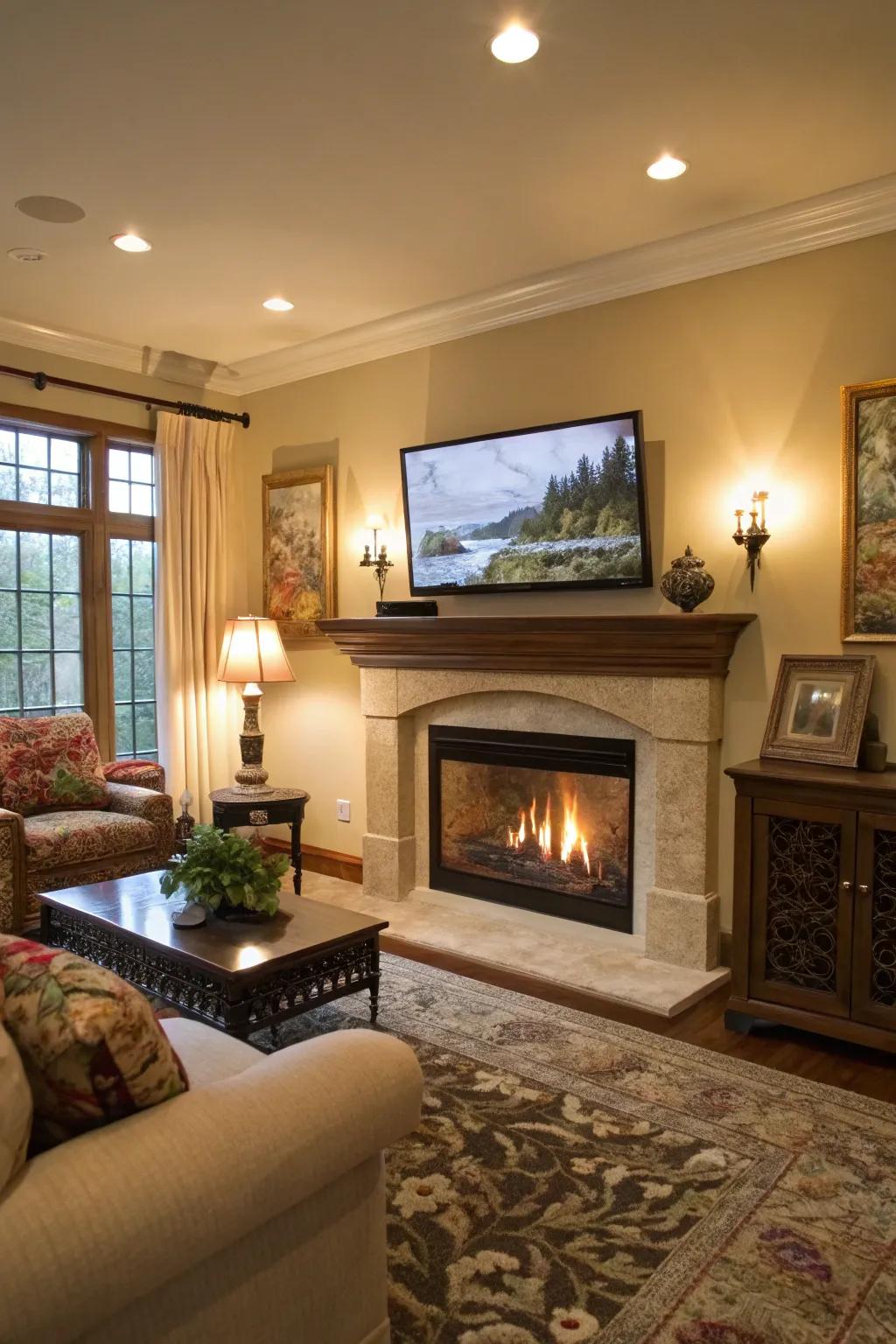 A TV that transforms into art when not in use adds sophistication.