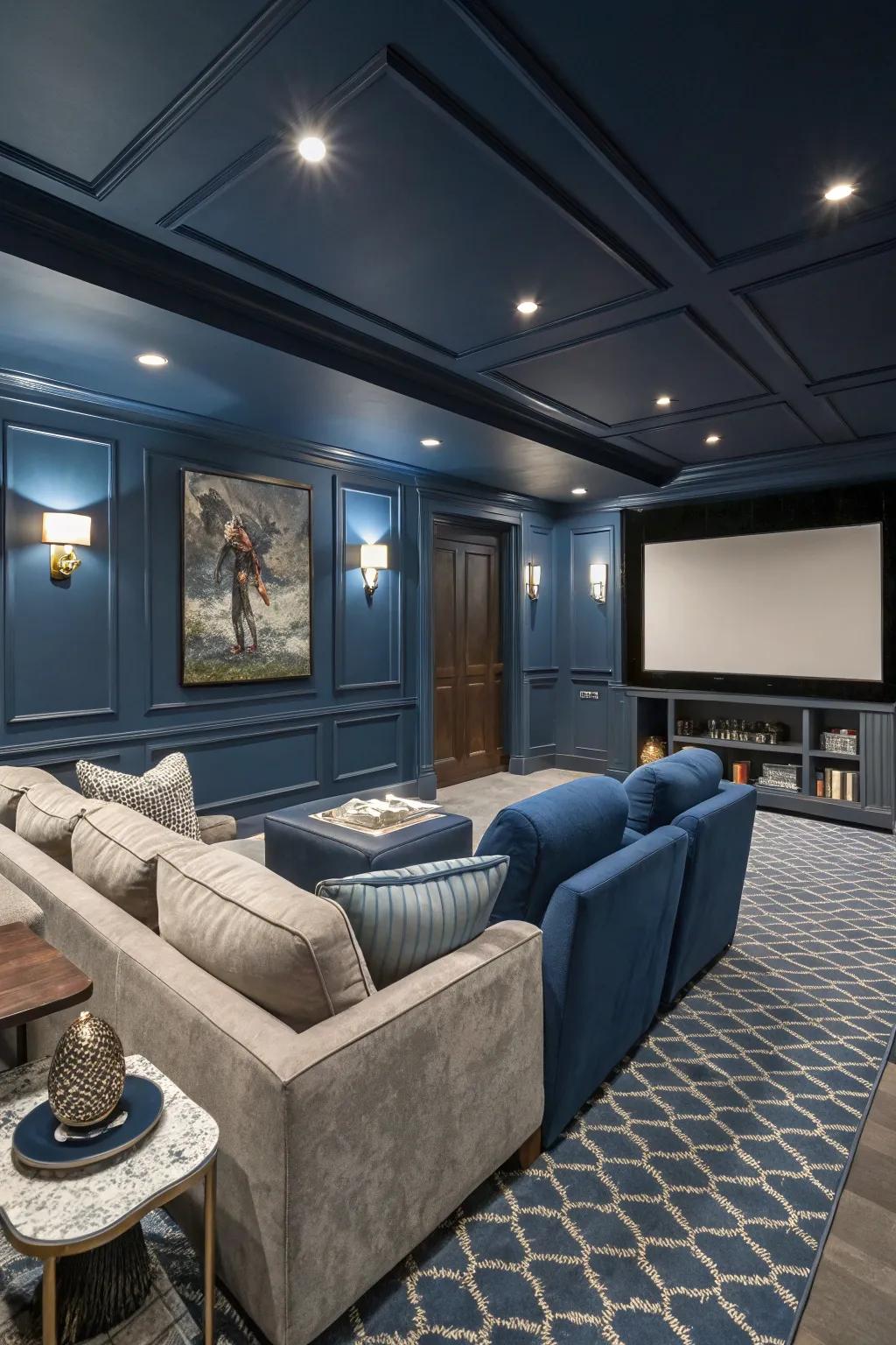 Colors set the mood for your media room.