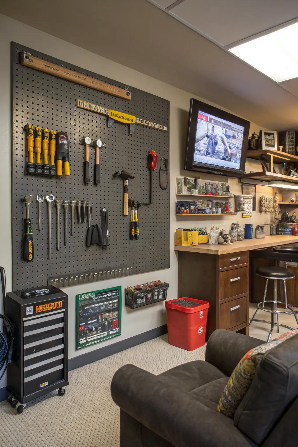 A wall organizer delivers both functionality and appeal.