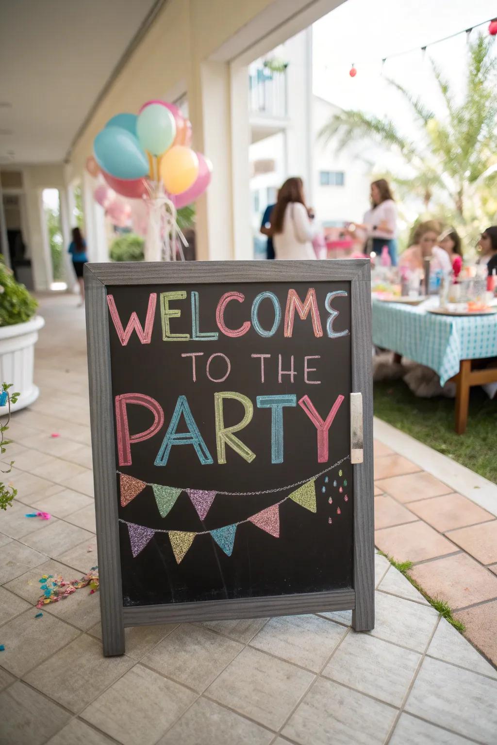 Chalkboard signs are both functional and fun.