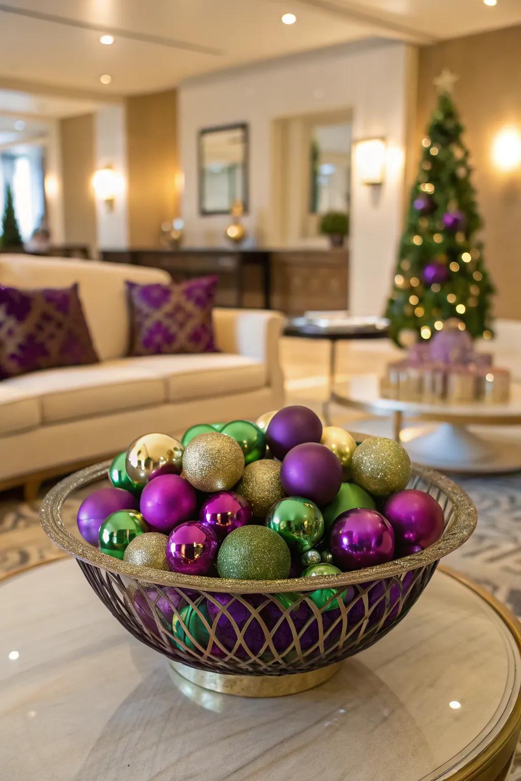 Add a touch of luxury with lavish ornament bowls.