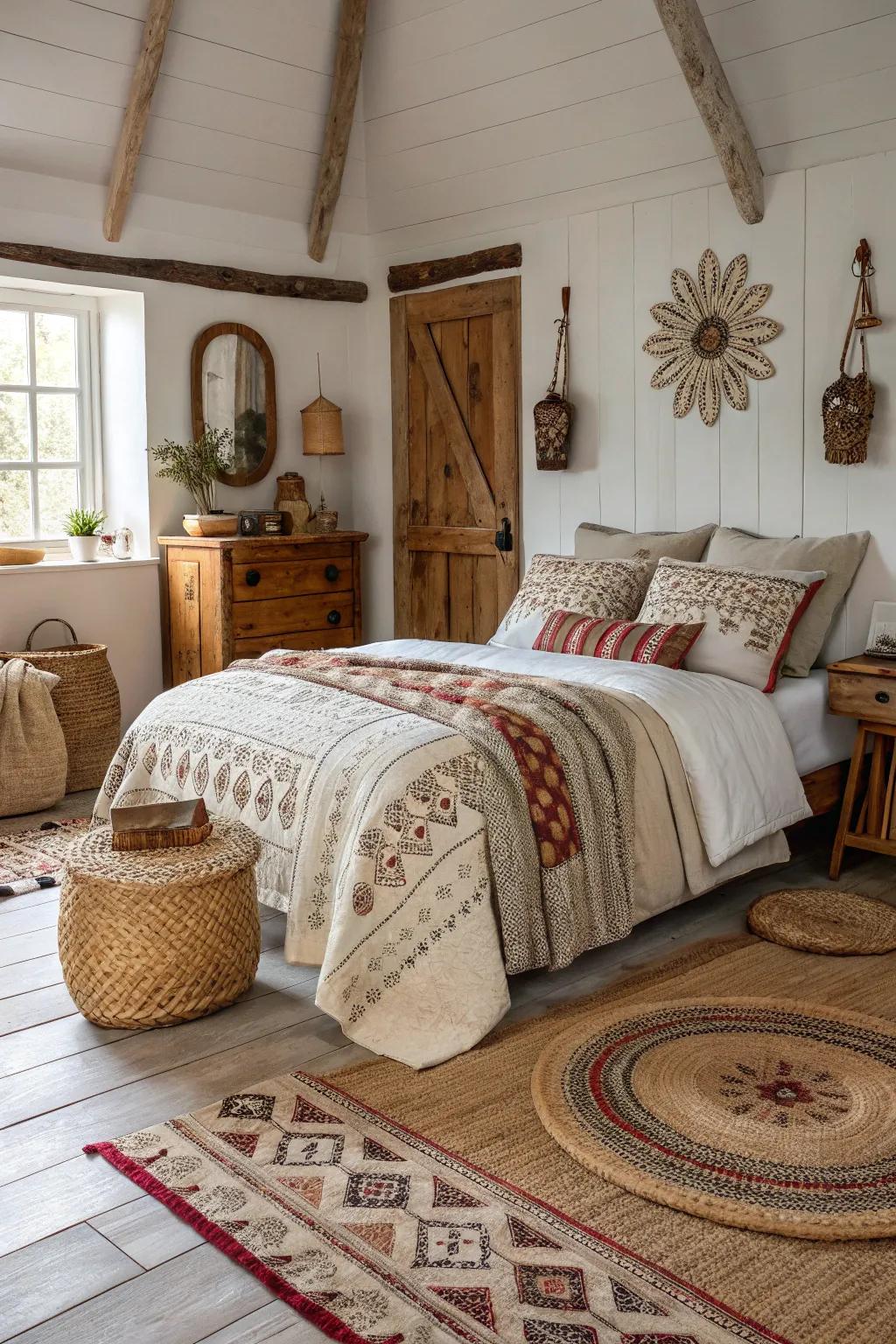 Rich and layered appearance achieved through mixed textures