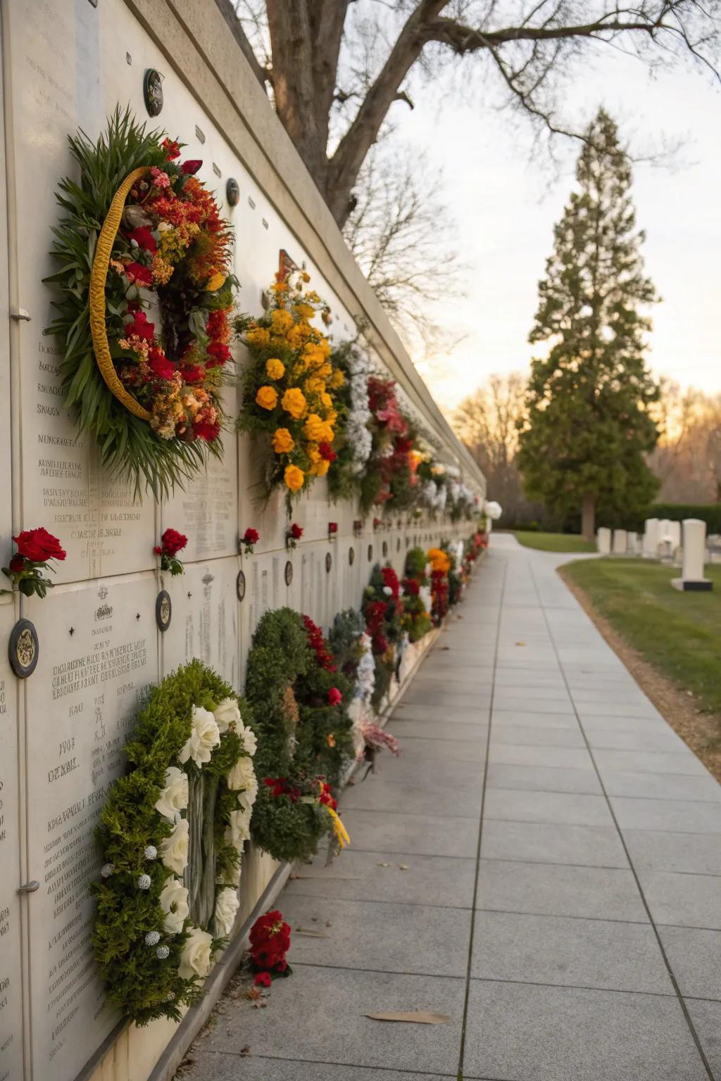 Themed decorations bringing life to a memorial display.