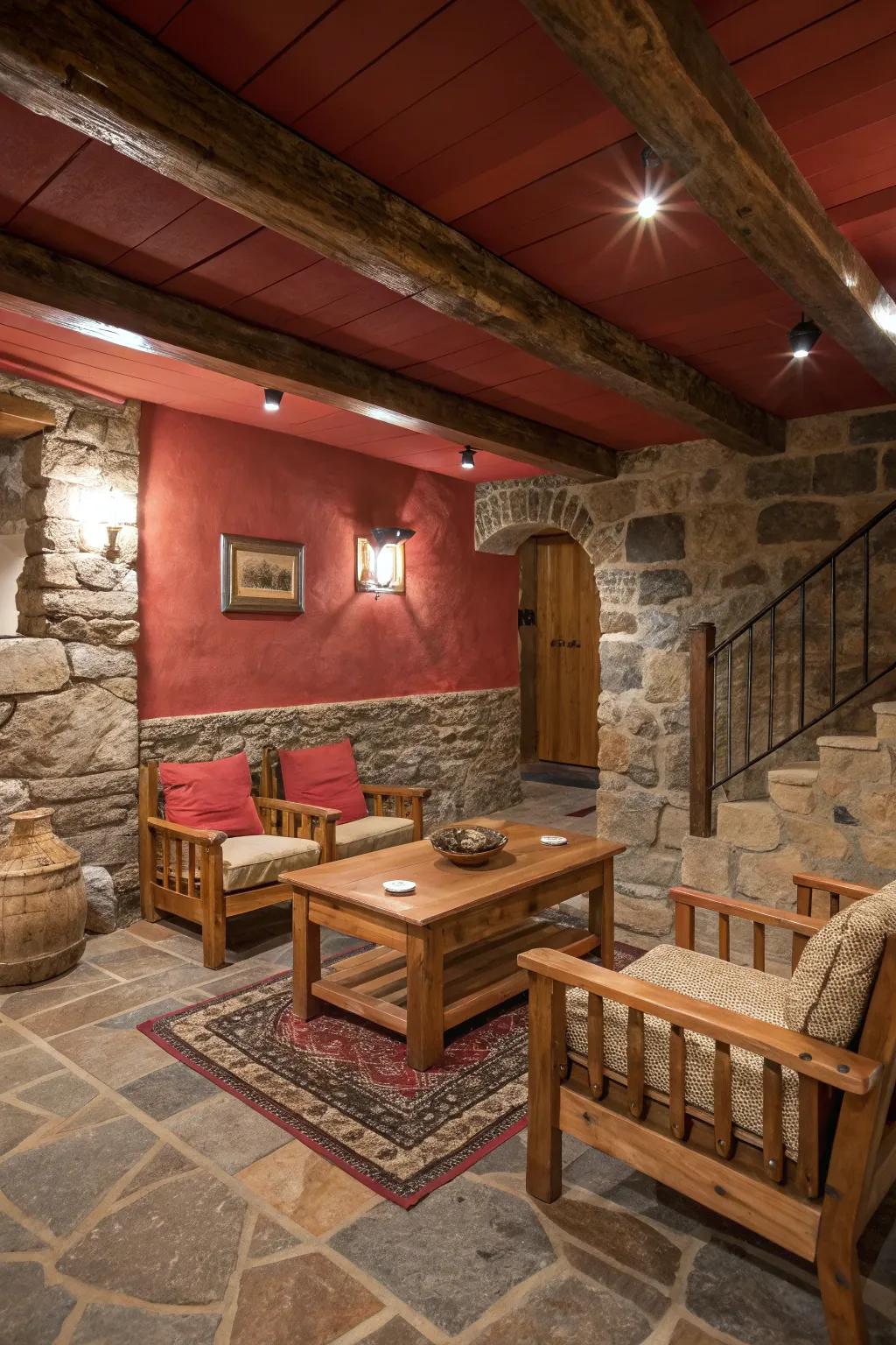 Weathered crimson offers warmth and a touch of farmhouse charm.