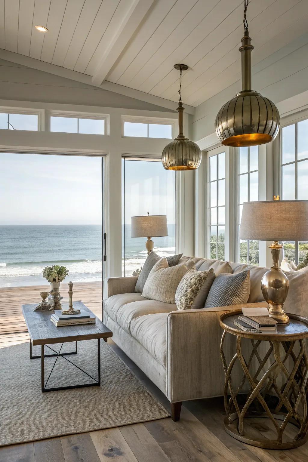 Metallic touches introduce a hint of elegance.