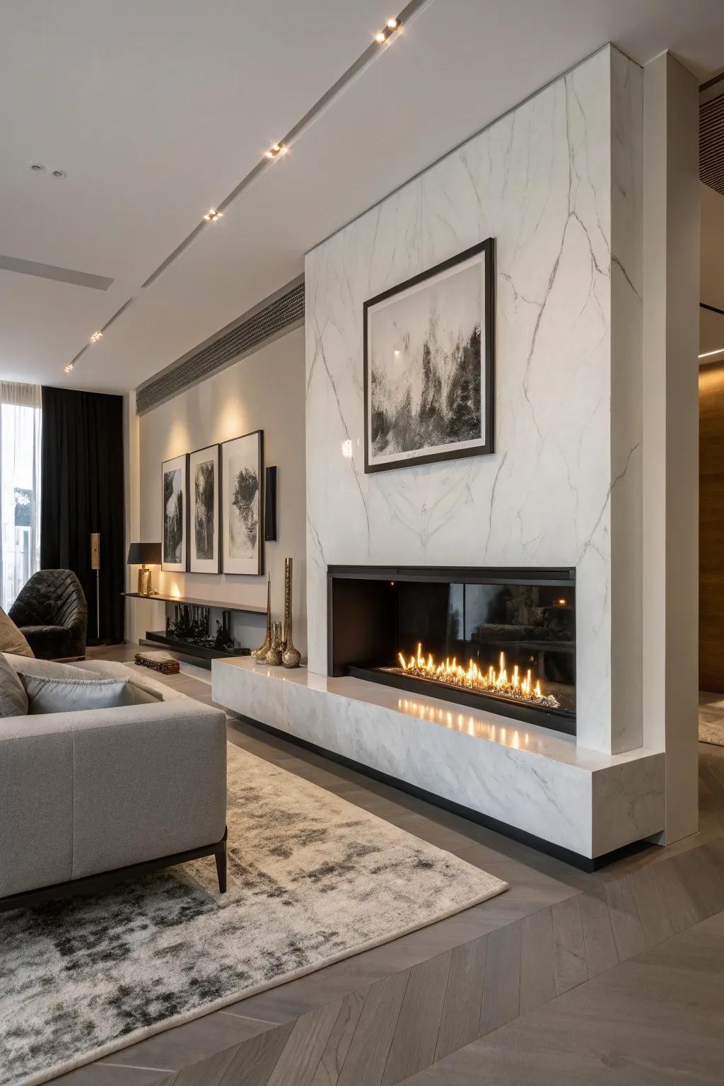 An ethanol fireplace that delivers a clean and eco-conscious heating solution.