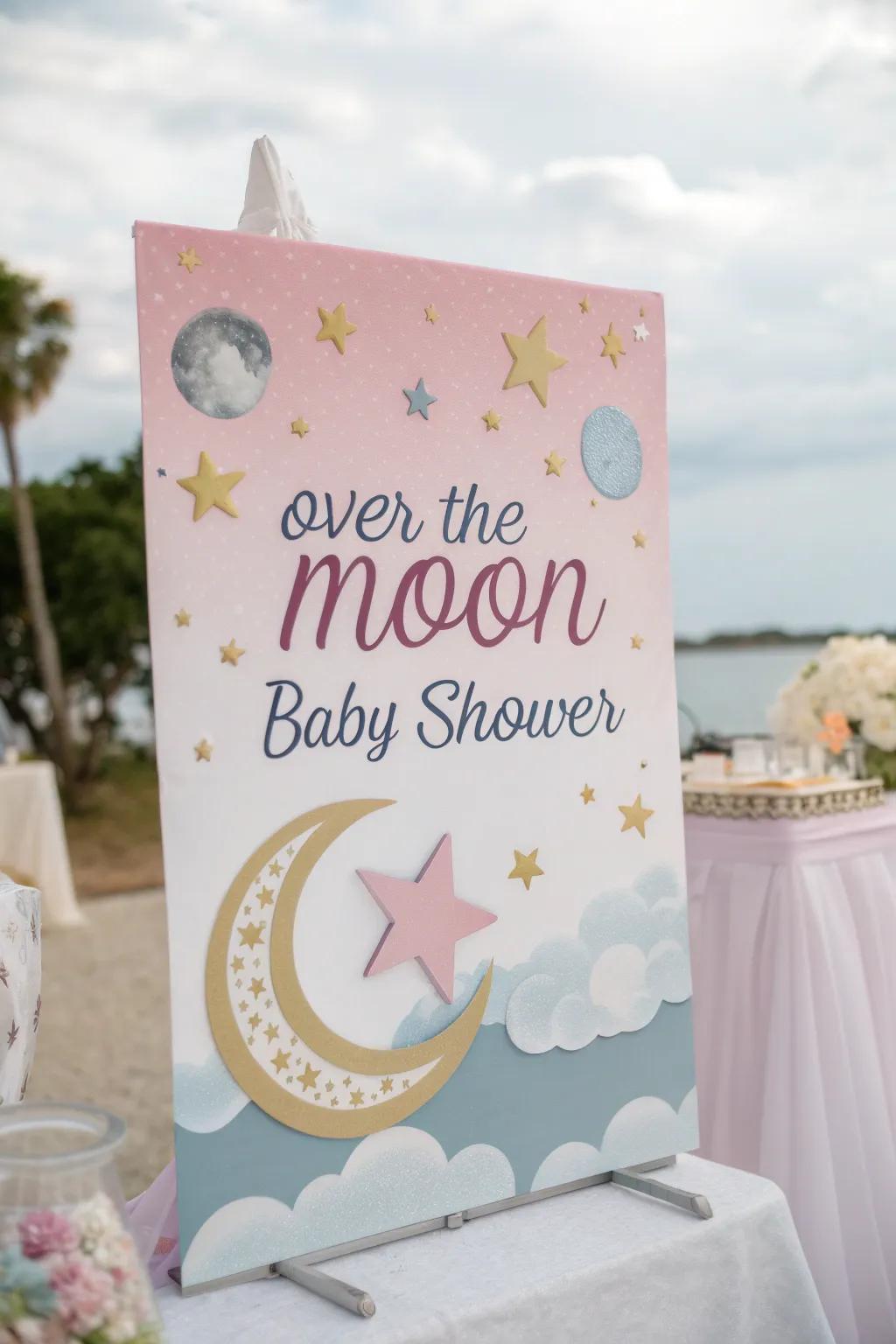 An invitation that sets the tone for a heavenly celebration.