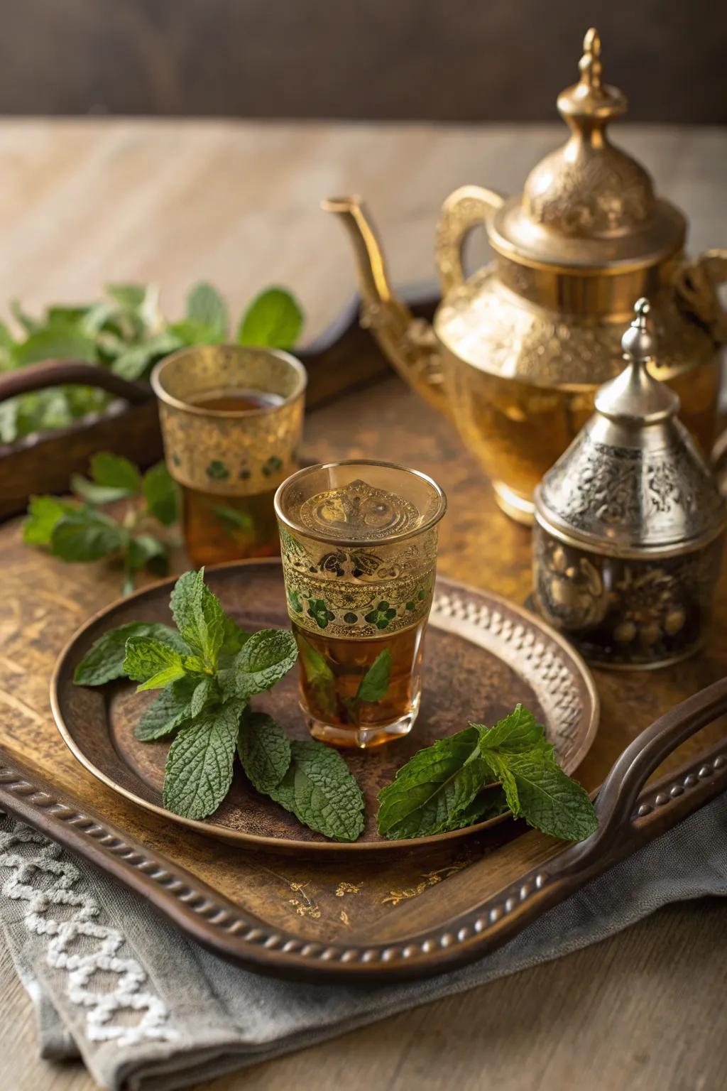 A traditional Moroccan beverage set for a touch of elegance.