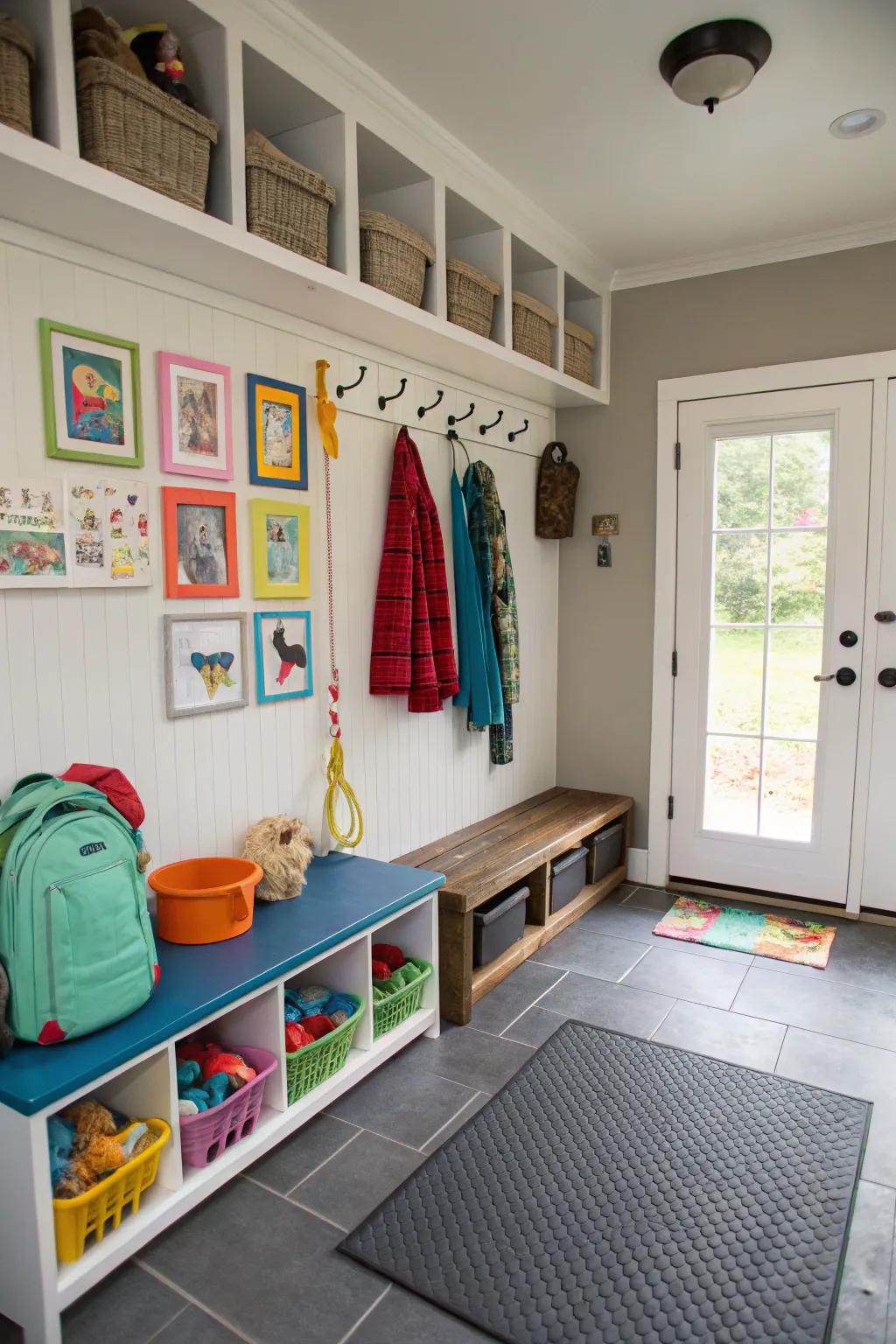 Rubber flooring provides a resilient and cushioned surface for active households.