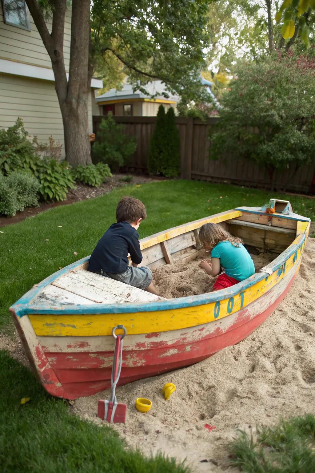 Boat sandboxes offer a nautical twist to play.