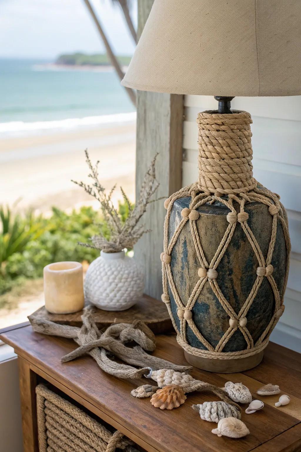 Nautical rope crafts bring texture and interest to your decor.