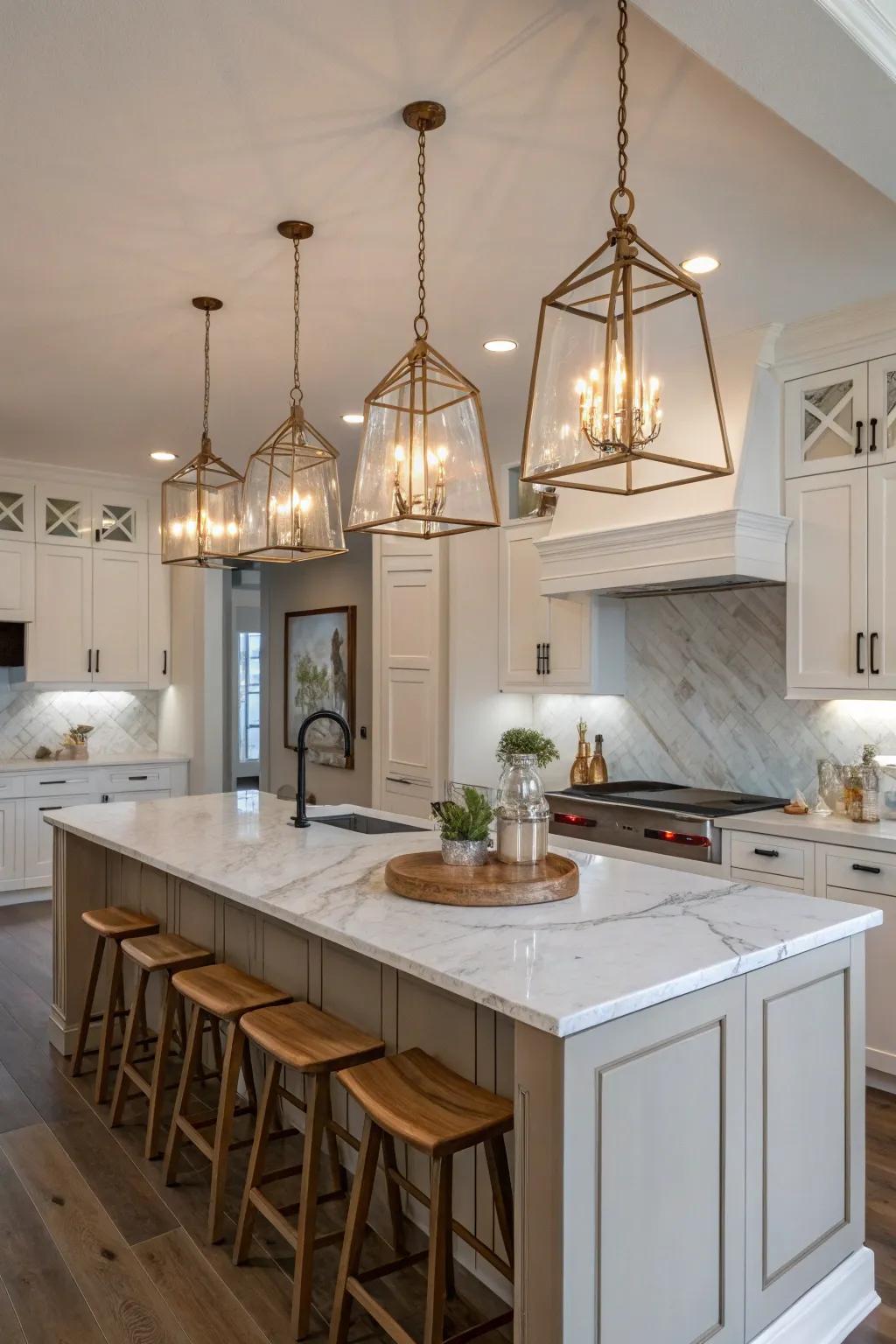 Pendant lighting adds charm and functionality to your kitchen.