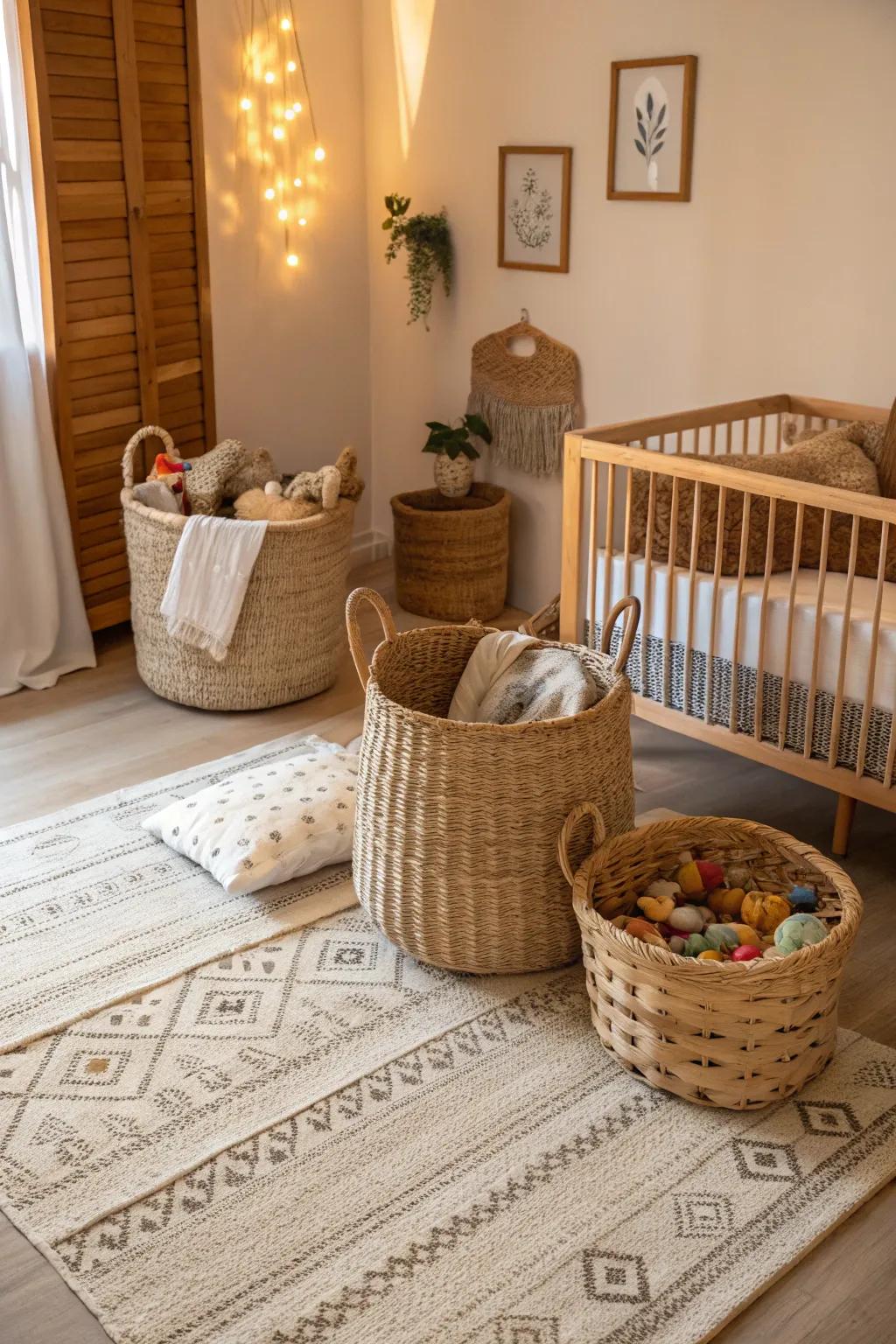 A nursery enhanced with braided wonder accents.
