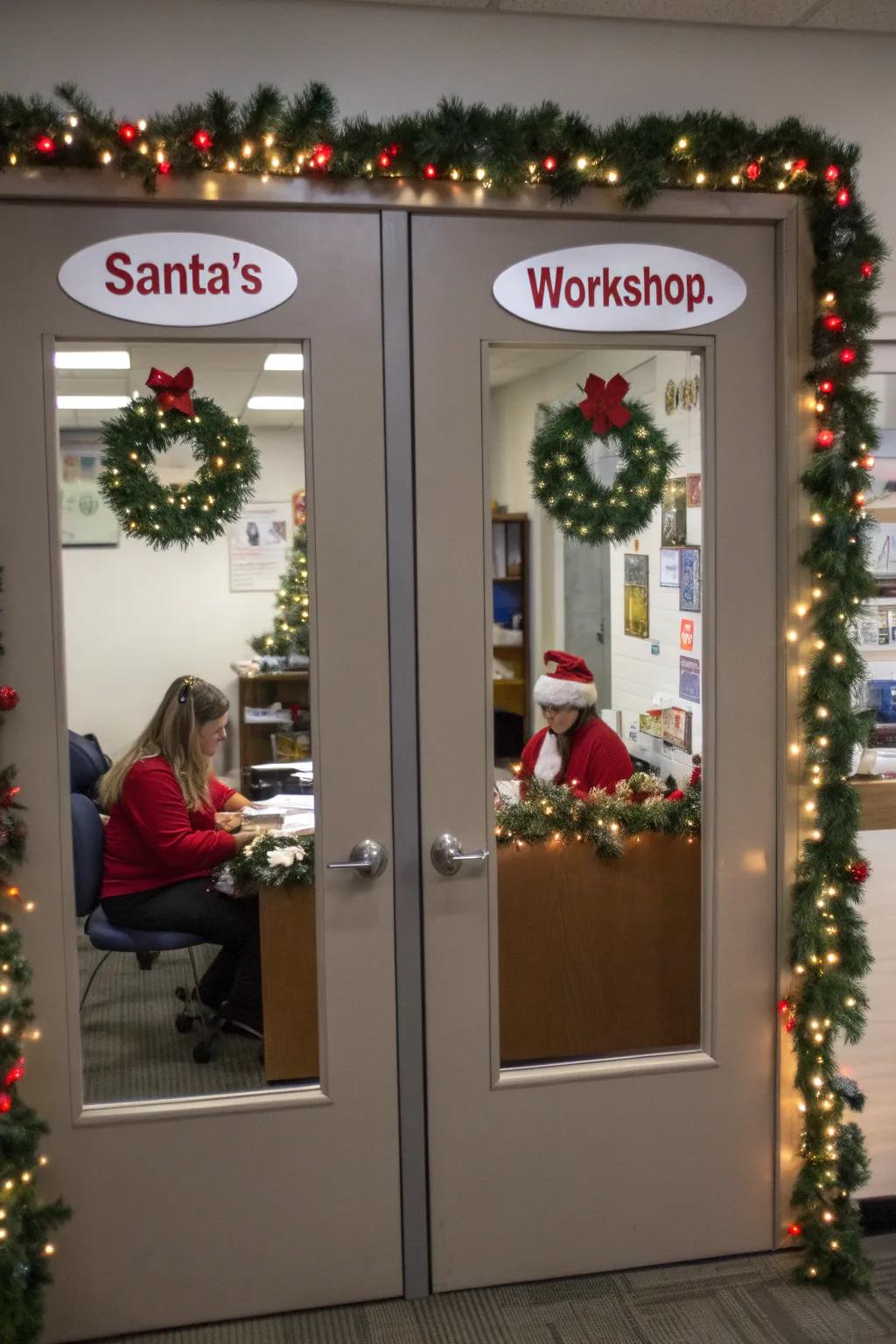 Santa's workshop contributes the spirit of giving directly to your office.