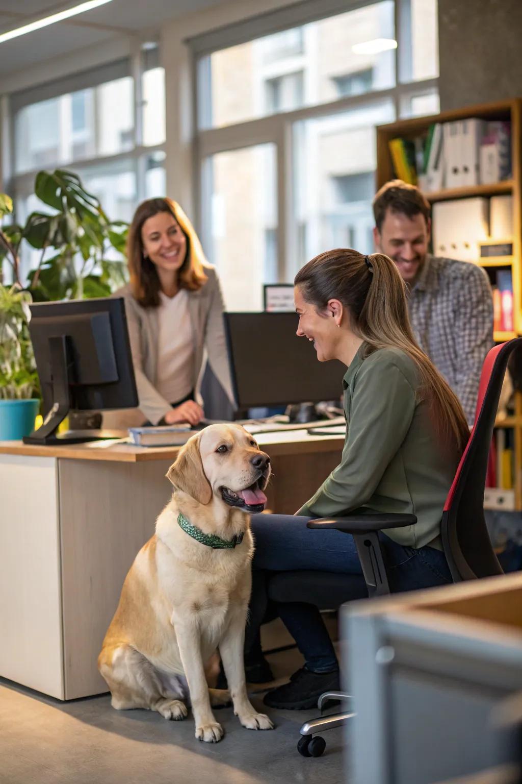 Brighten the office environment through a pet-friendly policy.