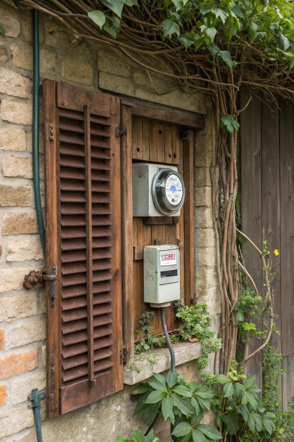 Countryside louvers offer a vintage accent with contemporary practicality.