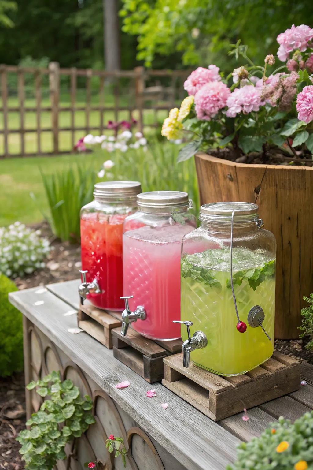 Brick container dispensers add a nostalgic touch to any gathering.