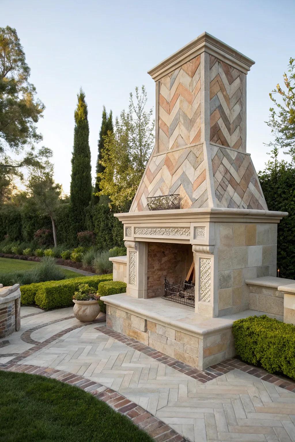 Add creative flair to your fireplace using exceptional stone designs.