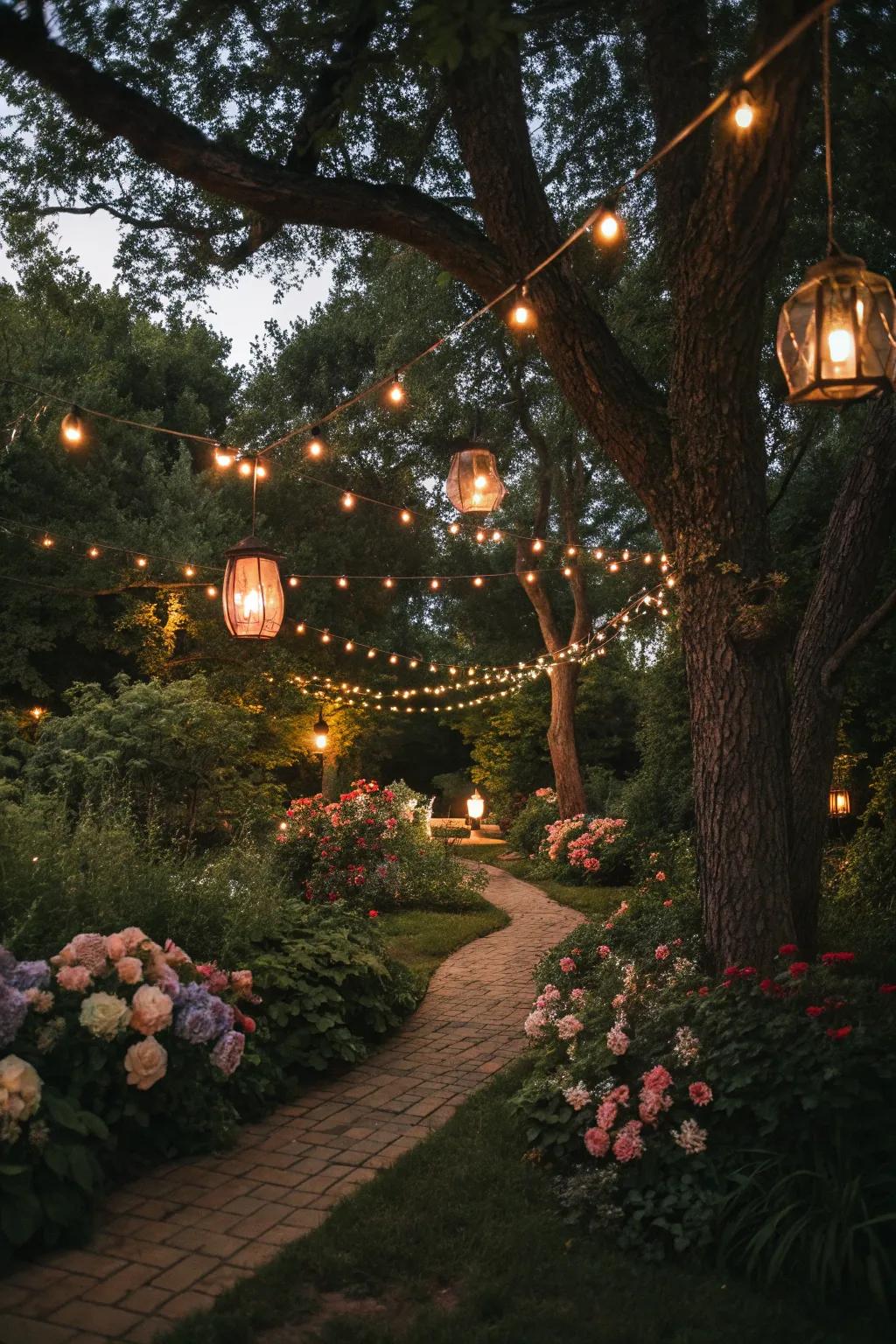 Lighting transforms your garden into a magical evening retreat.