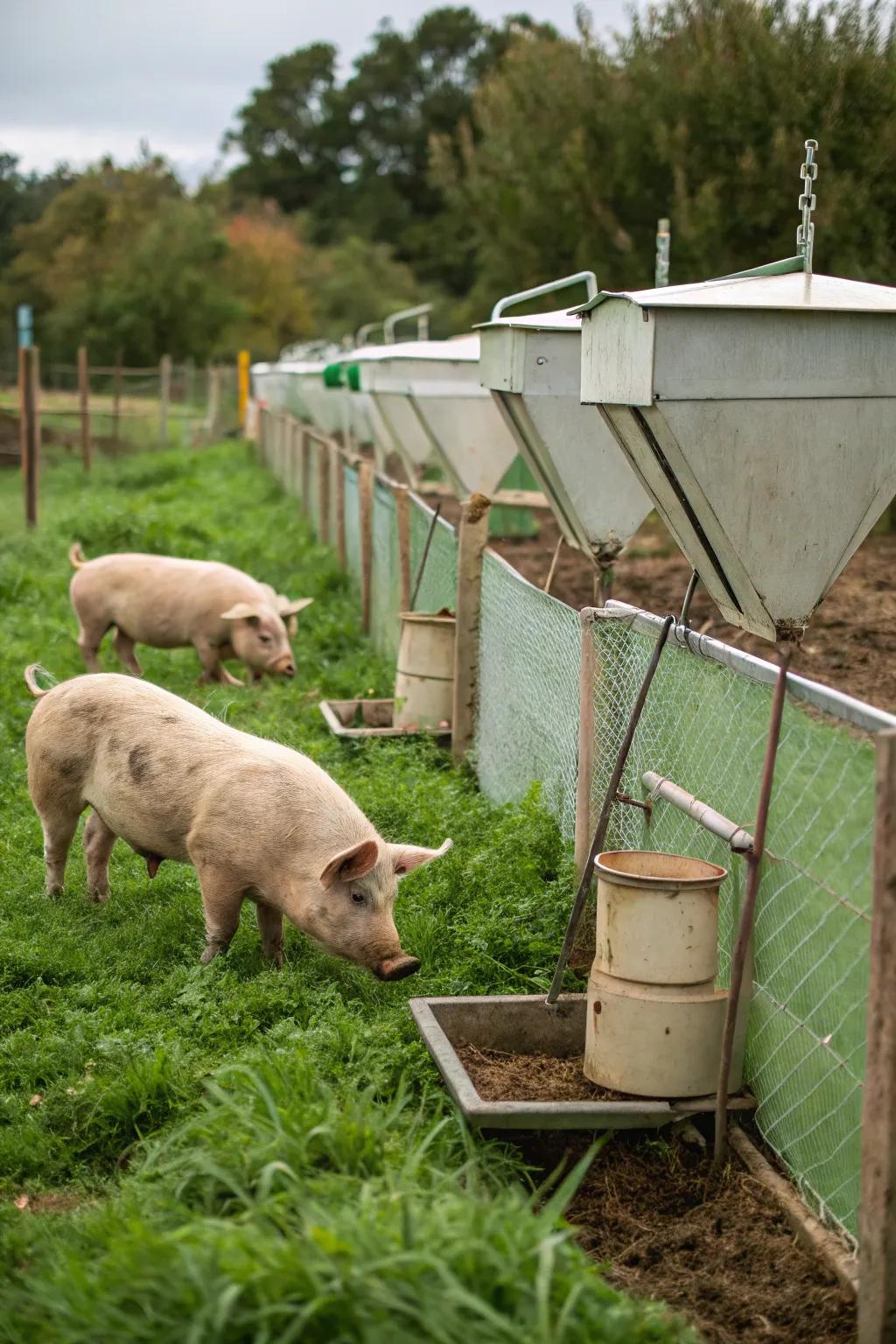 An enclosure with a thoughtful feeding system encouraging movement.