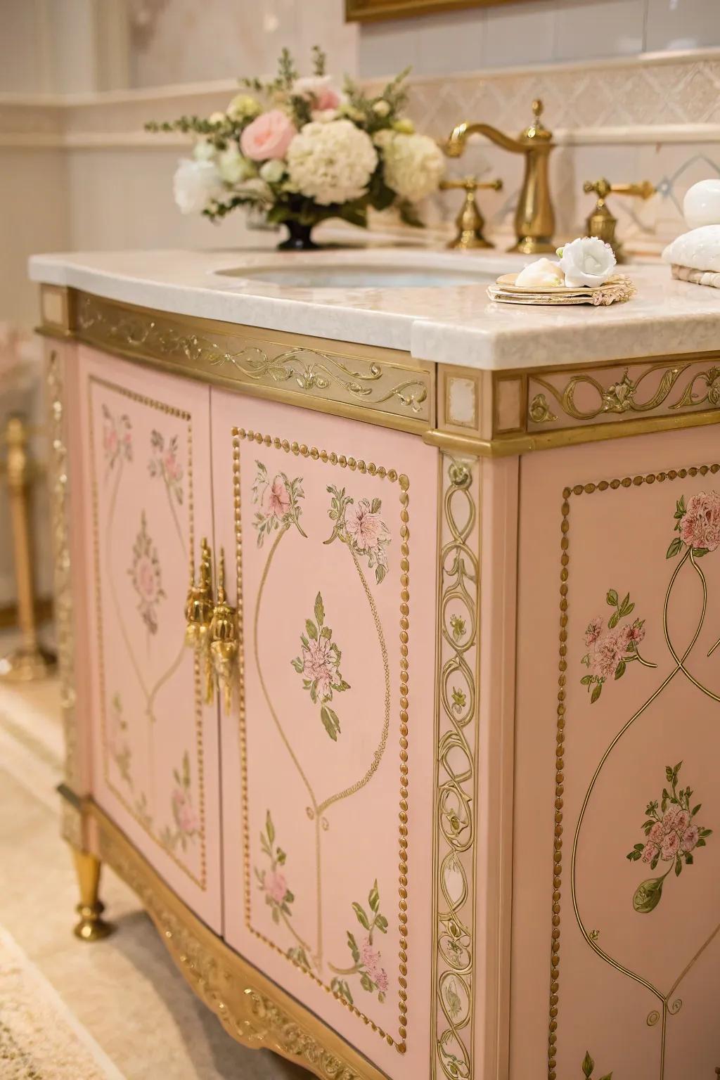 Blush pink adds a soft, romantic aura.