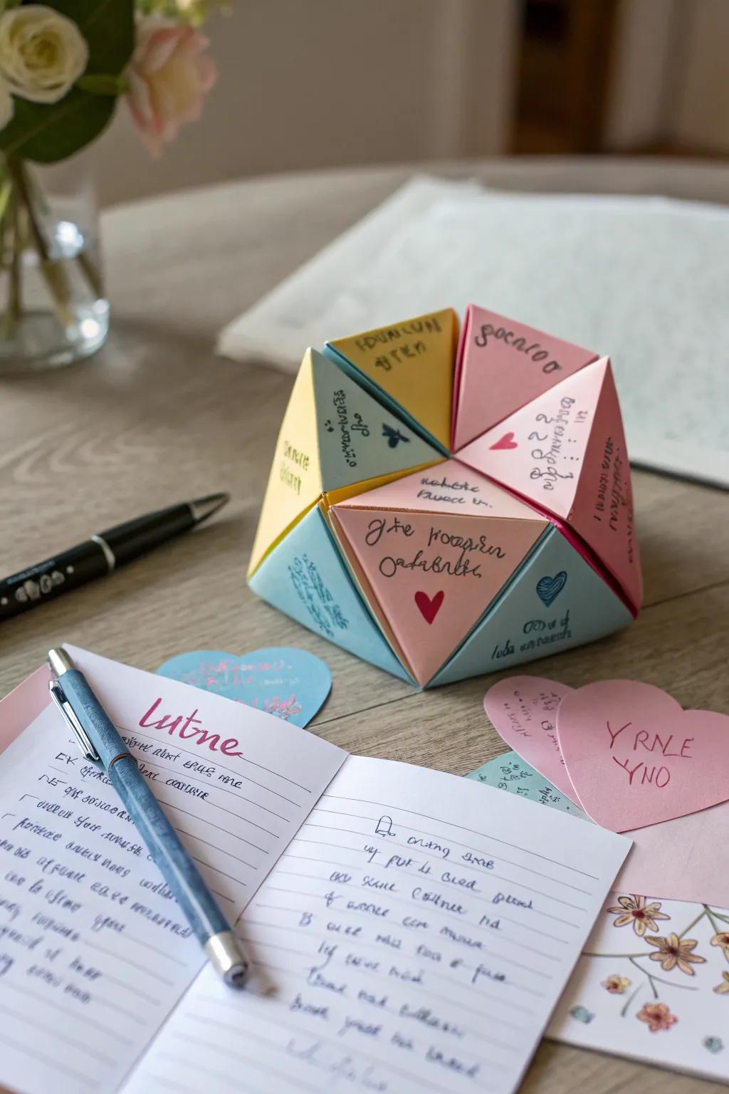 Encourage kindness with thoughtful prompts in your fortune teller.