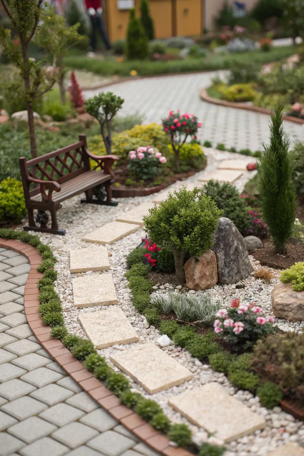 Scaled-down gardens provide a fanciful touch to your landscape.