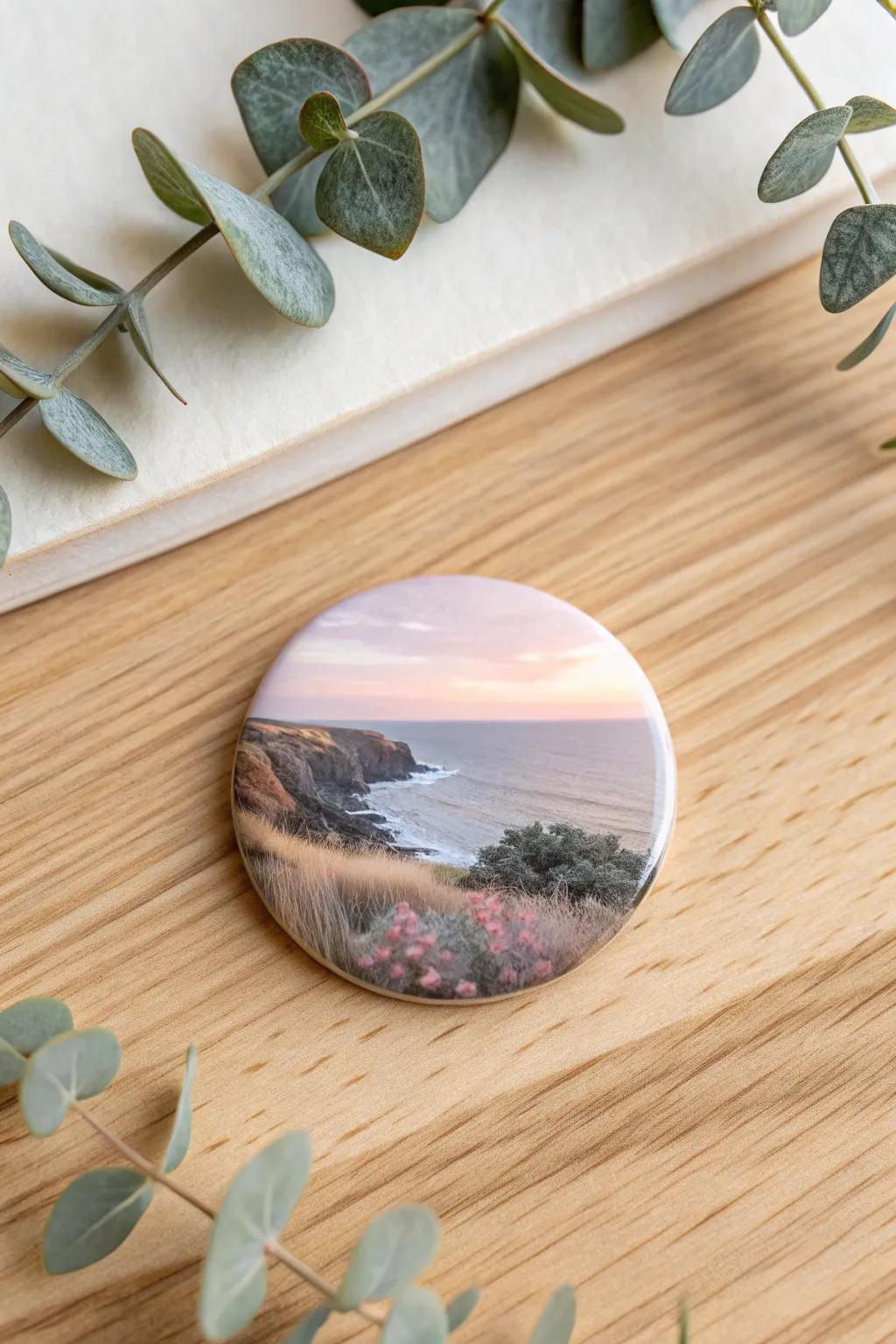 Preserve memories with style: a minimalist image magnet that tells a story.