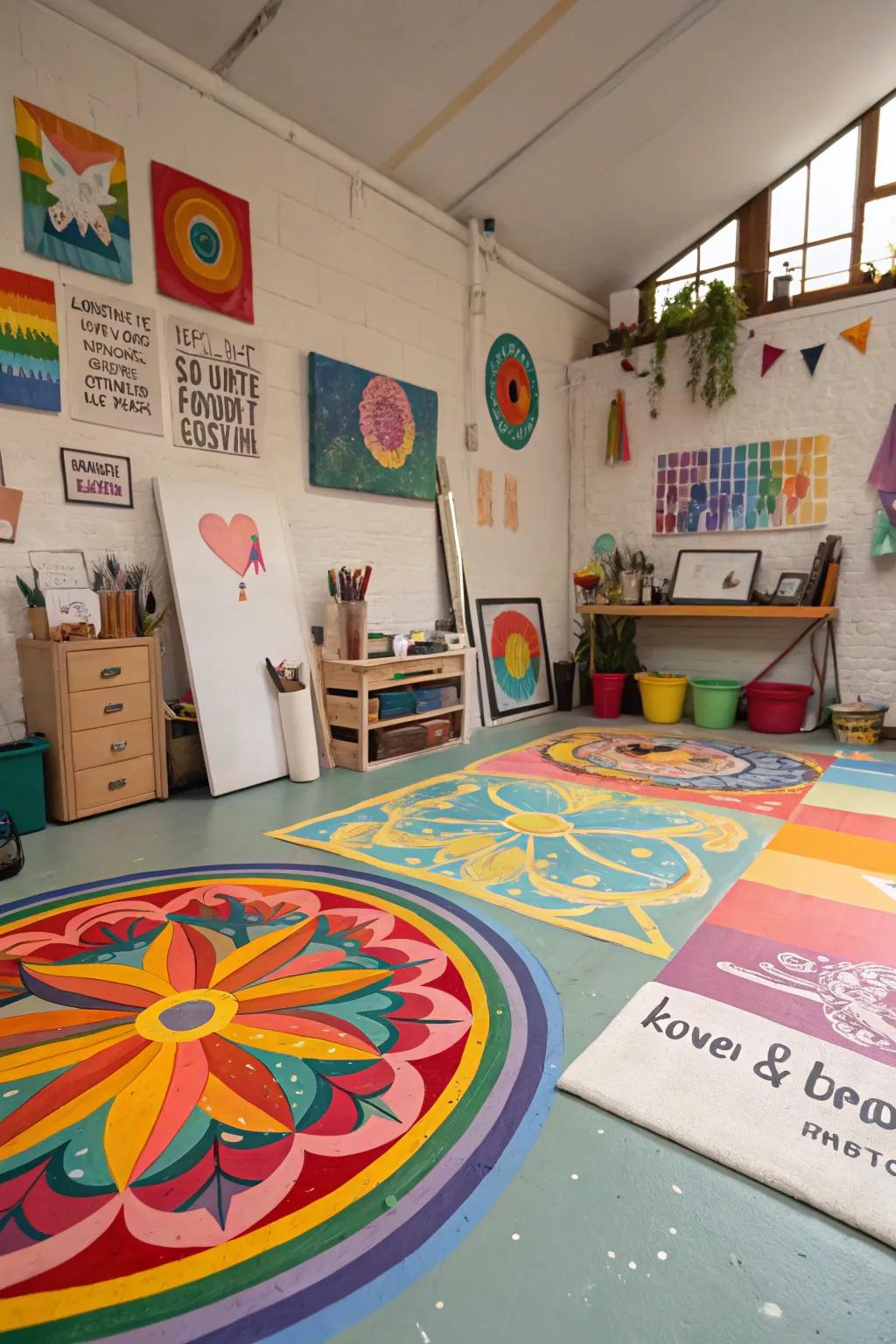 Custom layouts transform this floor into art.