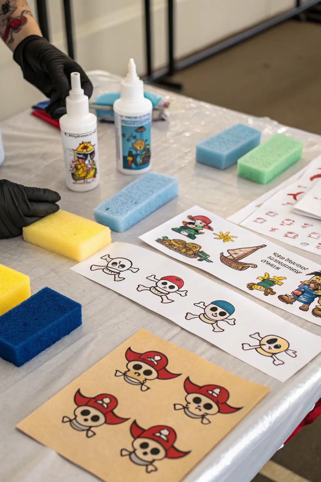 Enable attendees to verbalize their buccaneer spirit through amusing skin art.