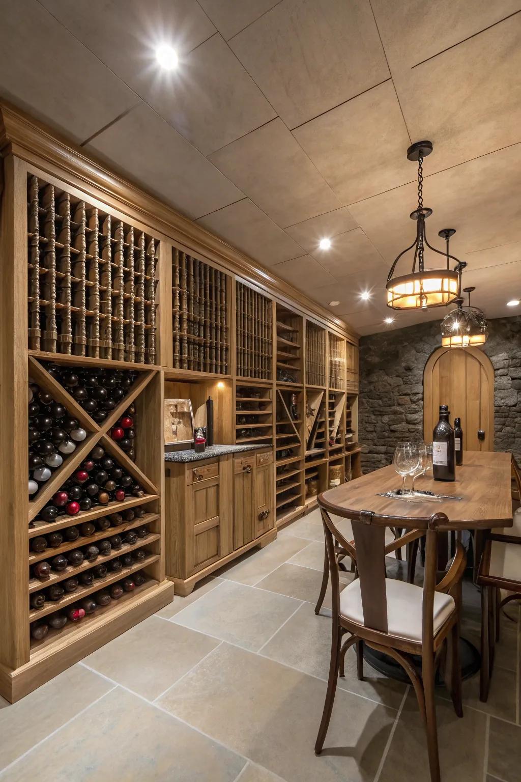 Store your wine in a stylish pole barn cellar.