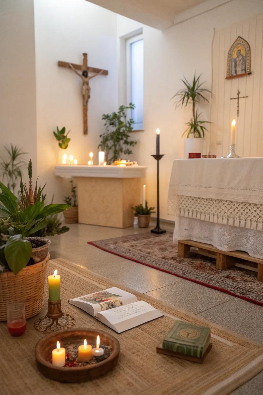 Stay concentrated by designating your prayer space as a digital-free area.