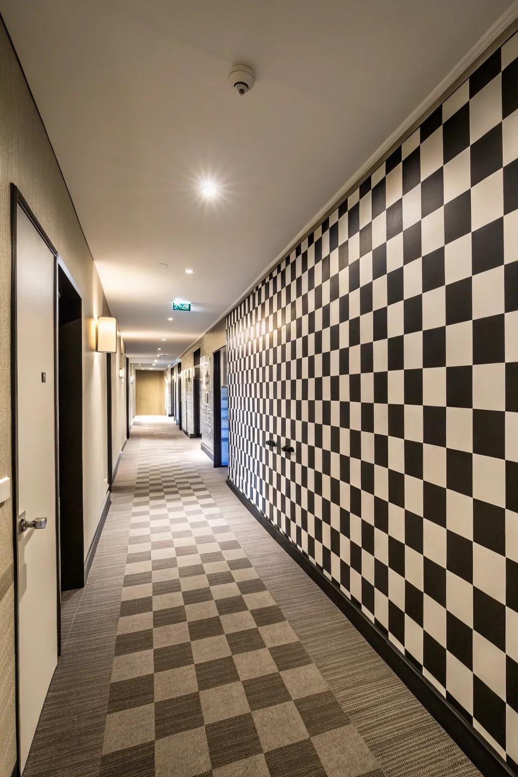 Tile block patterns marry sophistication with playfulness.