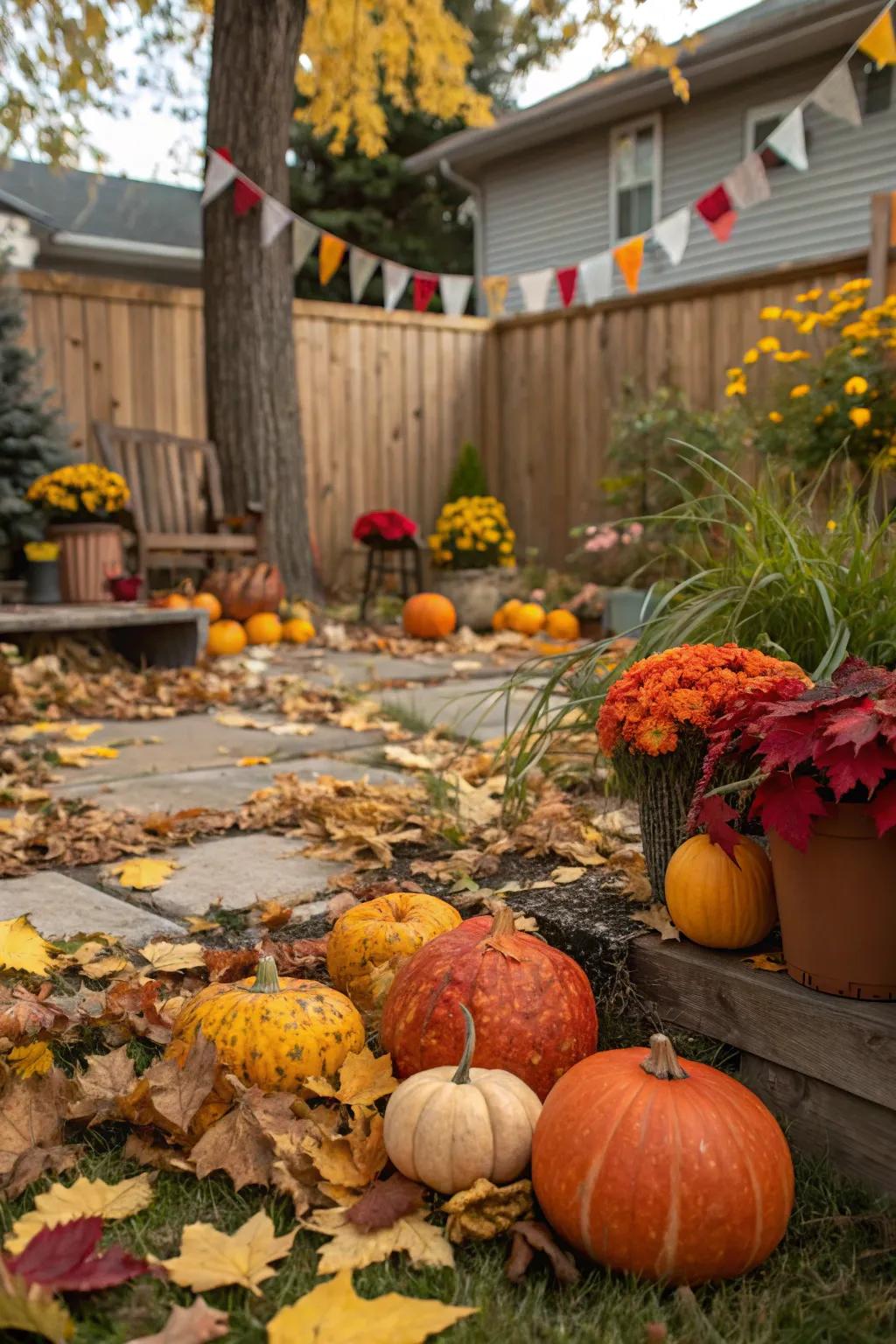 A pumpkin scavenger game injects thrill into the day.