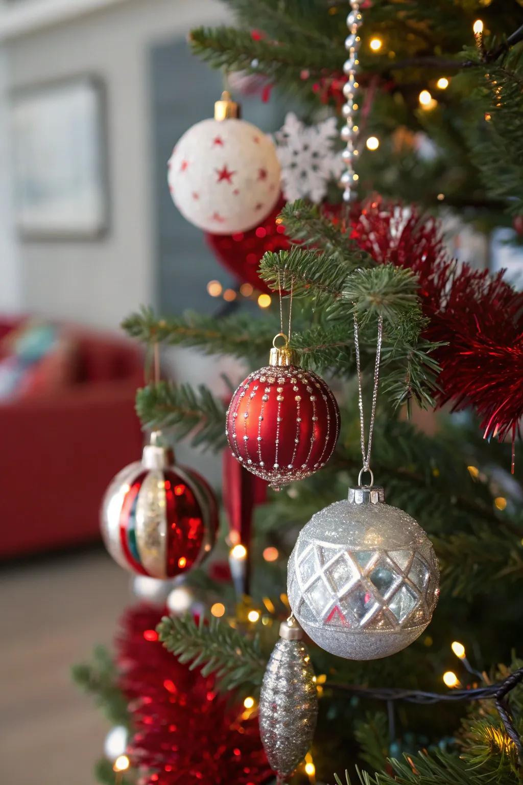 An eclectic amalgamation establishes a personalized and unique tree.