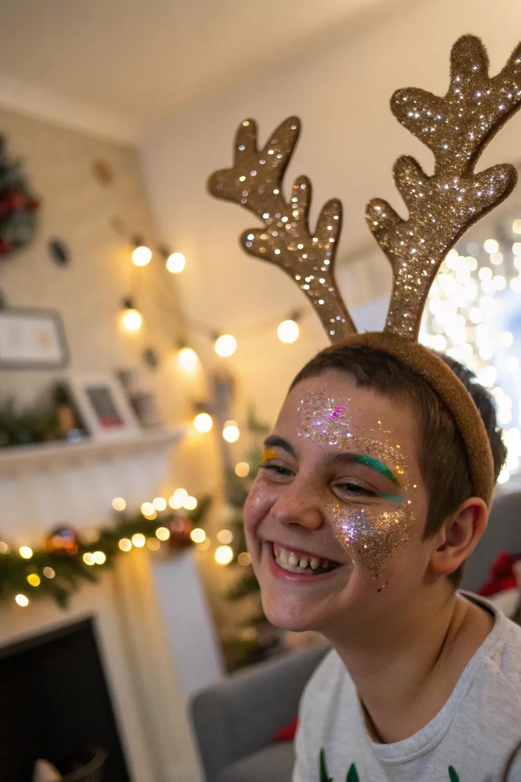 Glistening horns offer a magical touch.