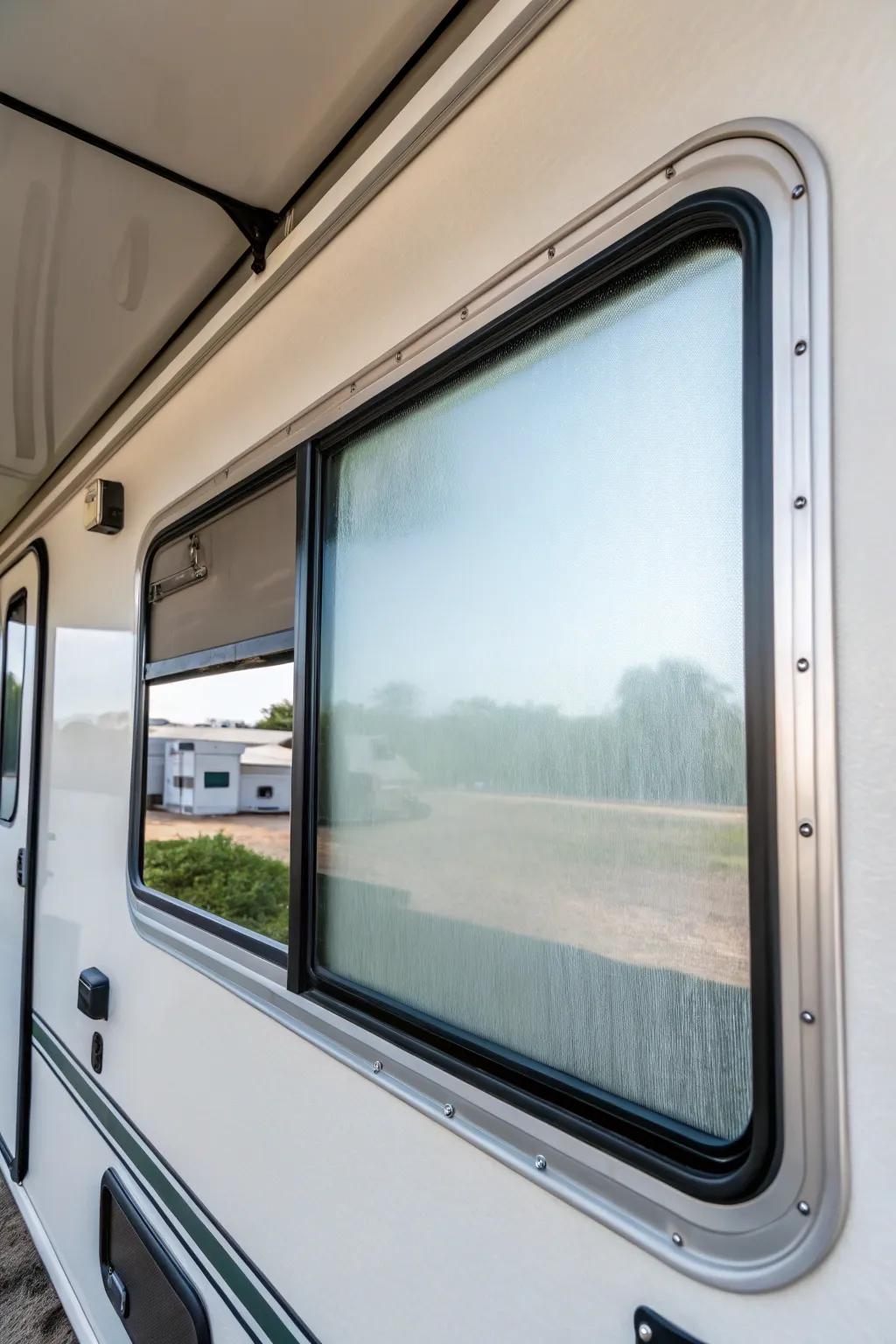 Textured film provides privacy without sacrificing natural light.