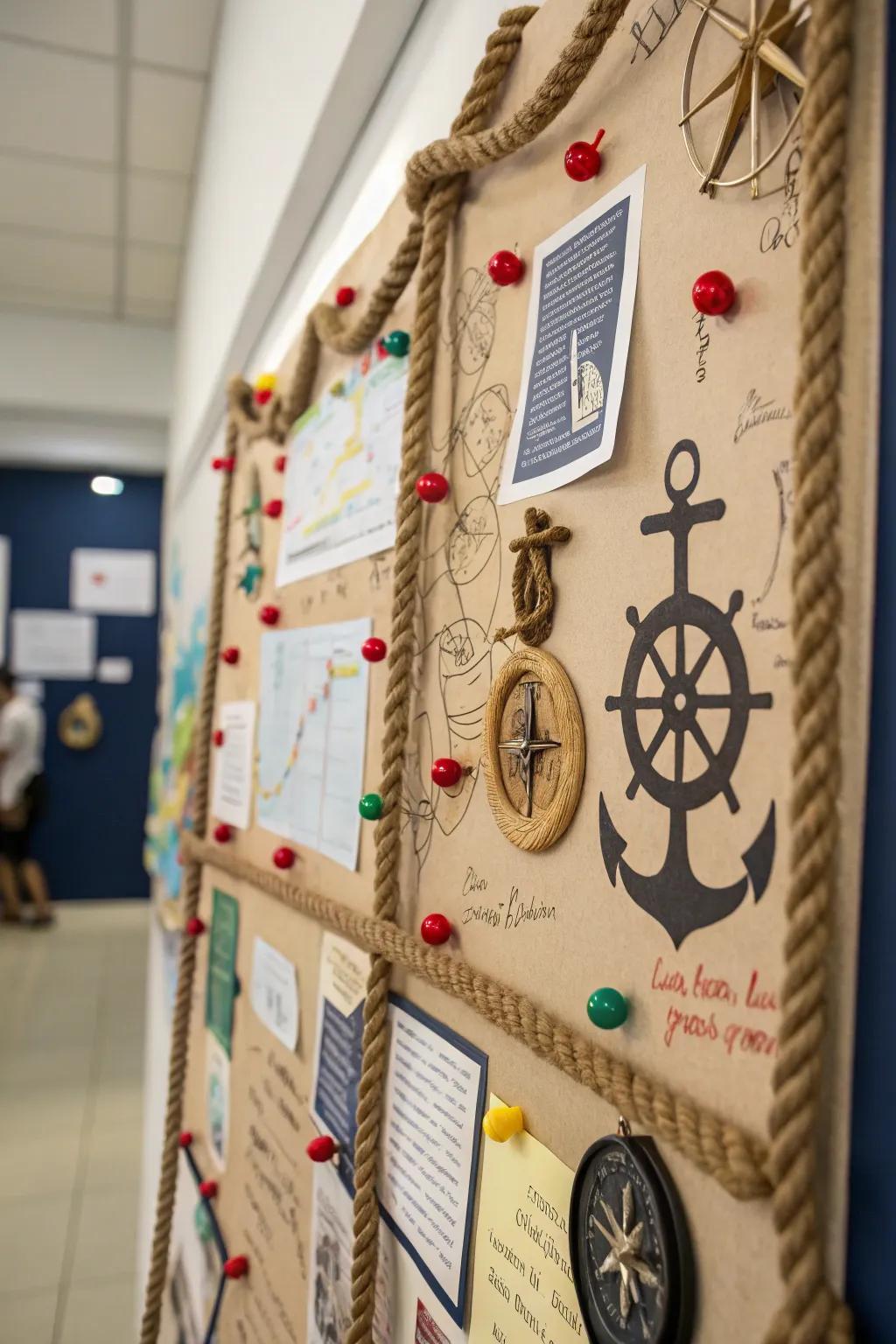 Navigate toward a classic style using seafaring elements.