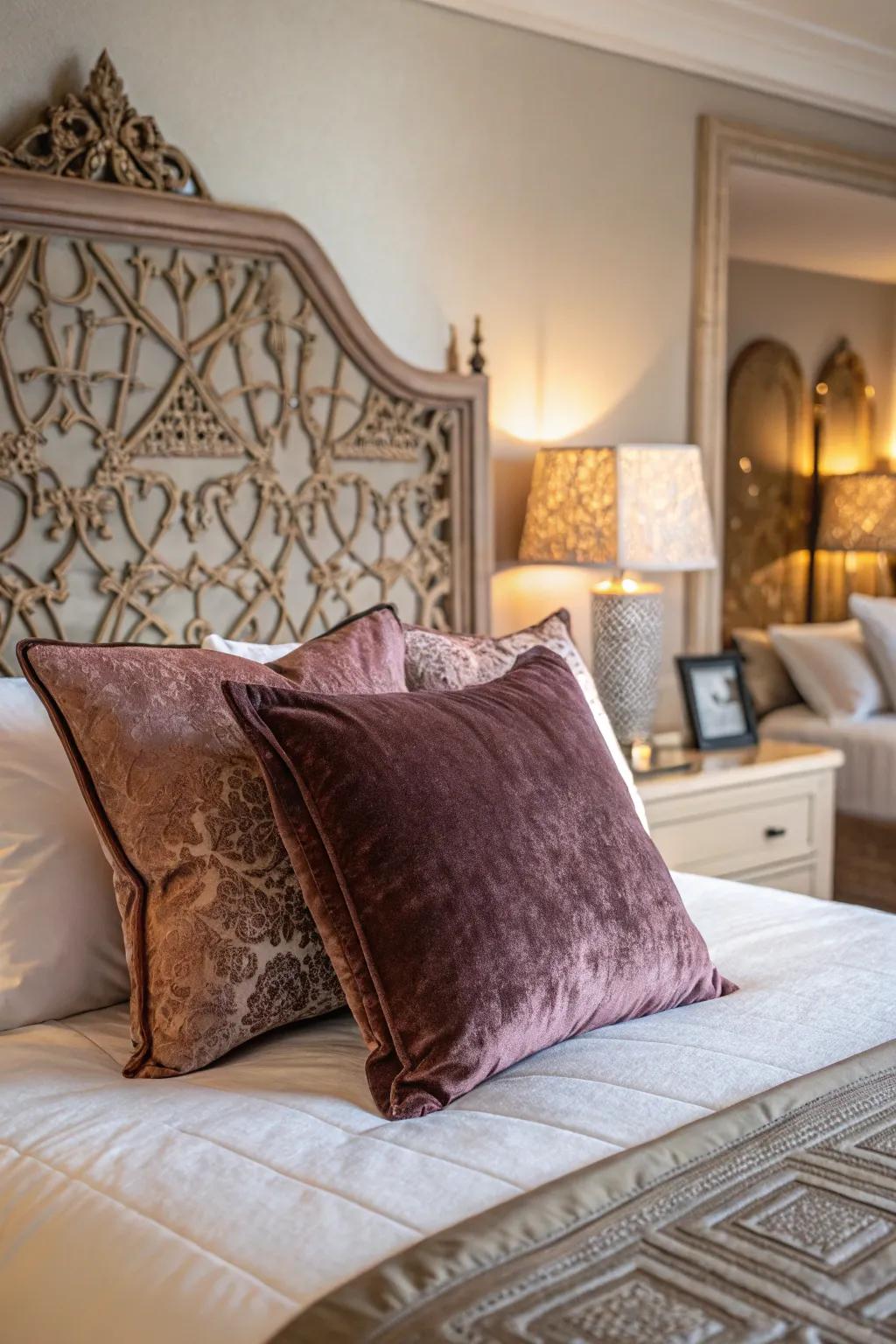 Soft and opulent accents are both deluxe and seductive.