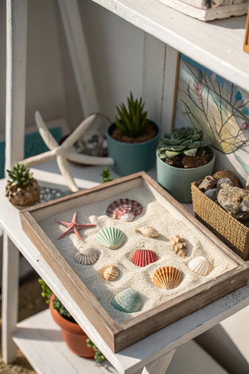 A sea-inspired display with coastal charm.
