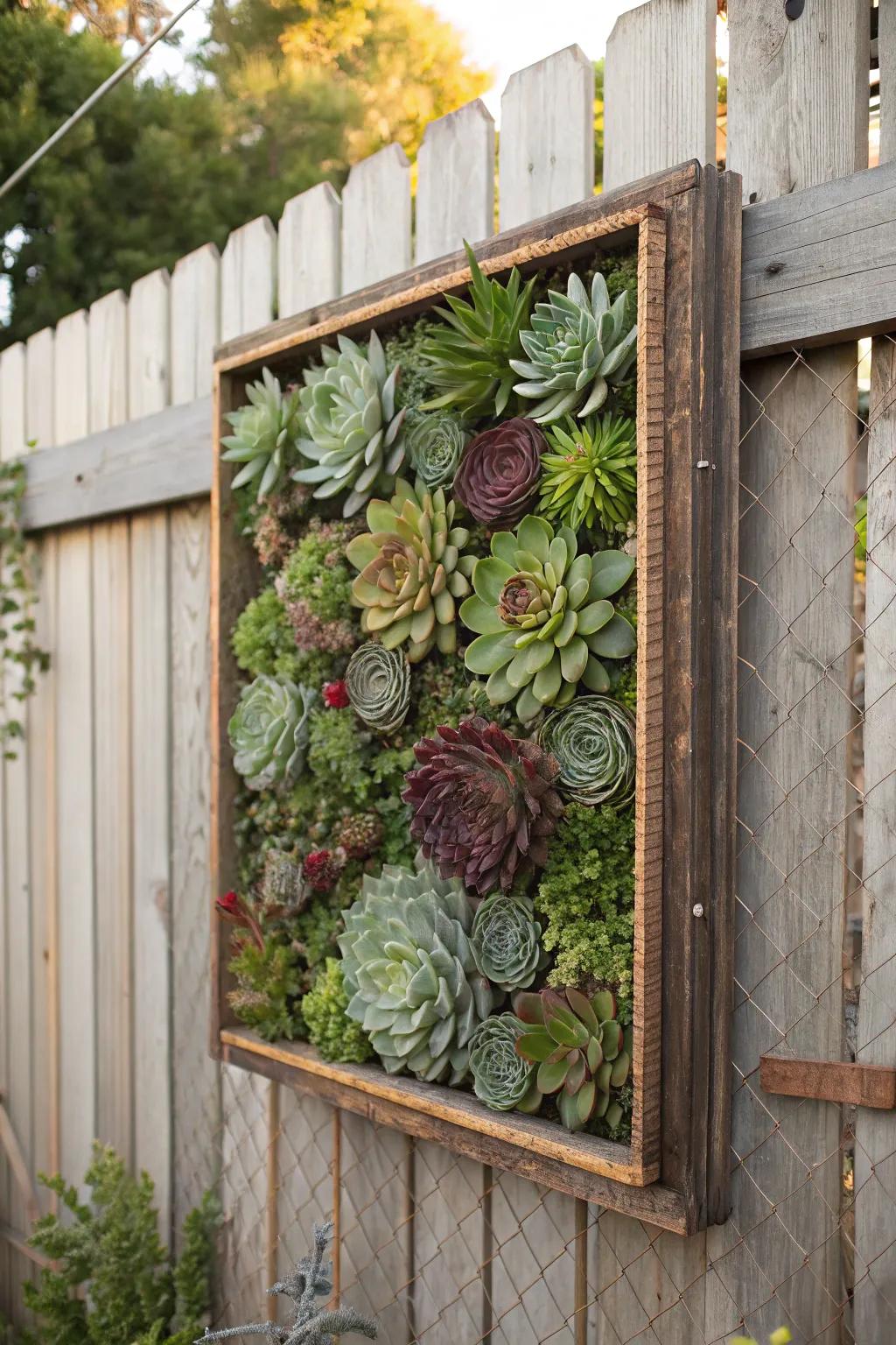 Flourishing wall decorations transform a fence into a remarkable, standout feature.