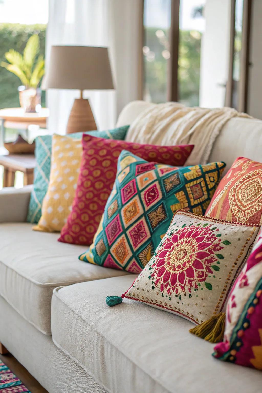 Cushion cases offer a swift update for any room.