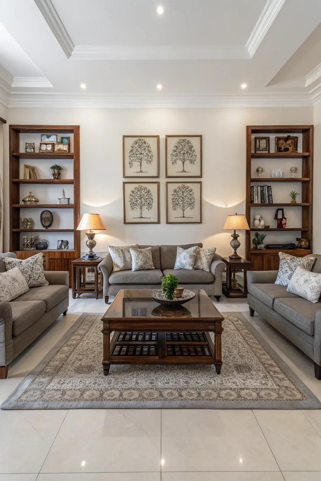 Harmony and tranquility are fostered by symmetry in design.