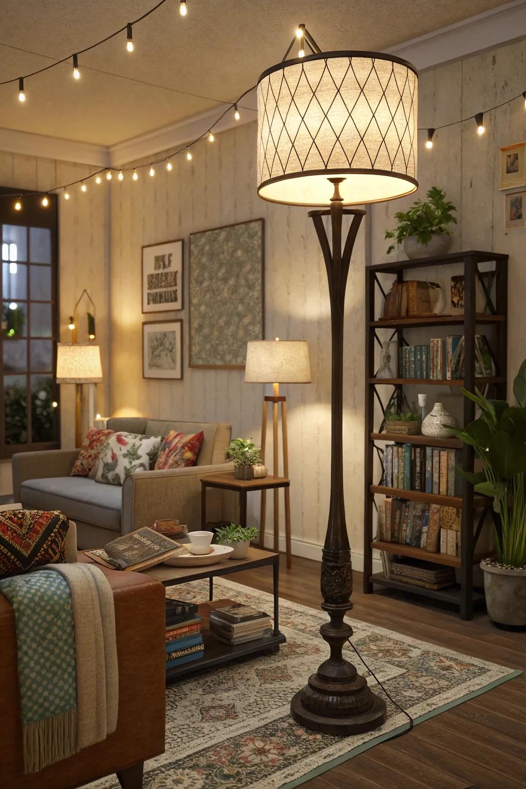 Create versatile ambiance with layered lighting in your Sims 4 living room.