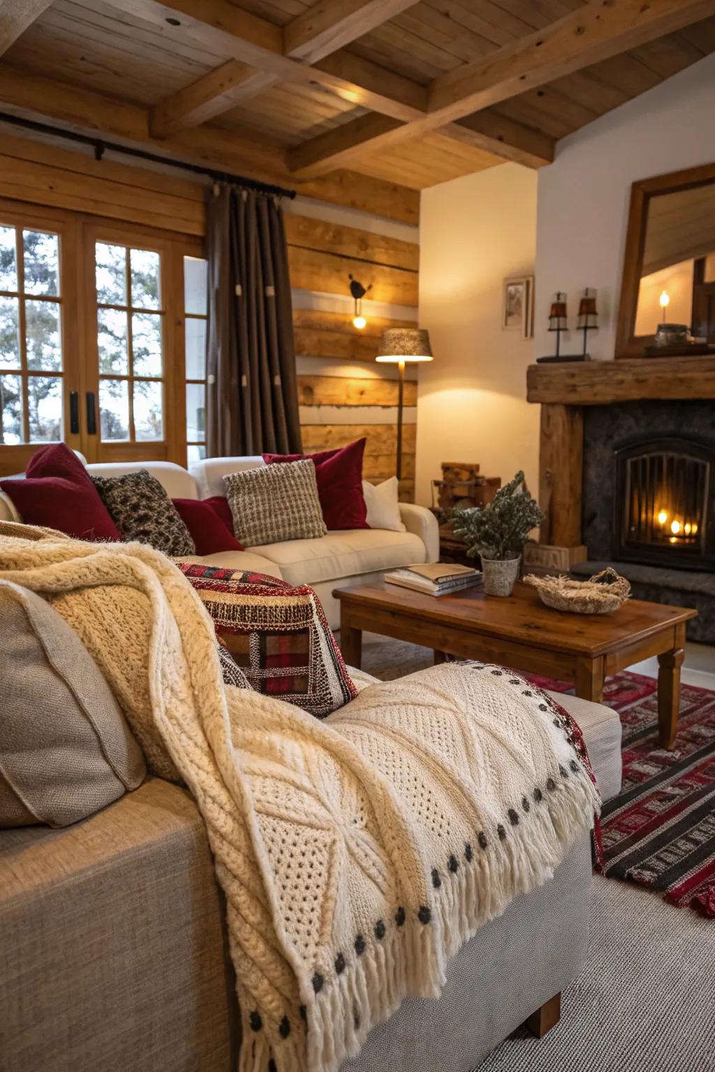 Stay warm with fabrics that add charm.